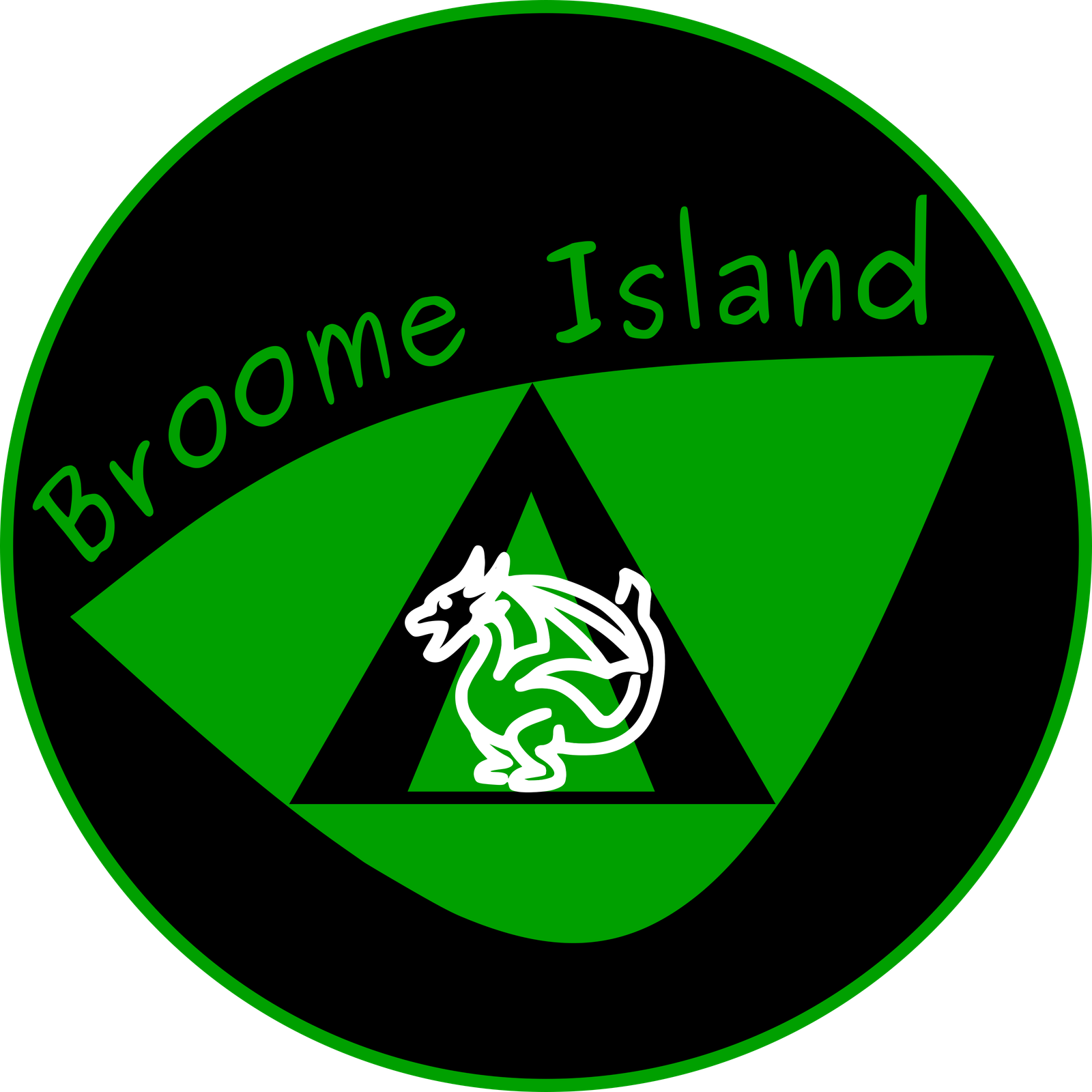 Embroidered Broome Island Badge - 3 inches diameter